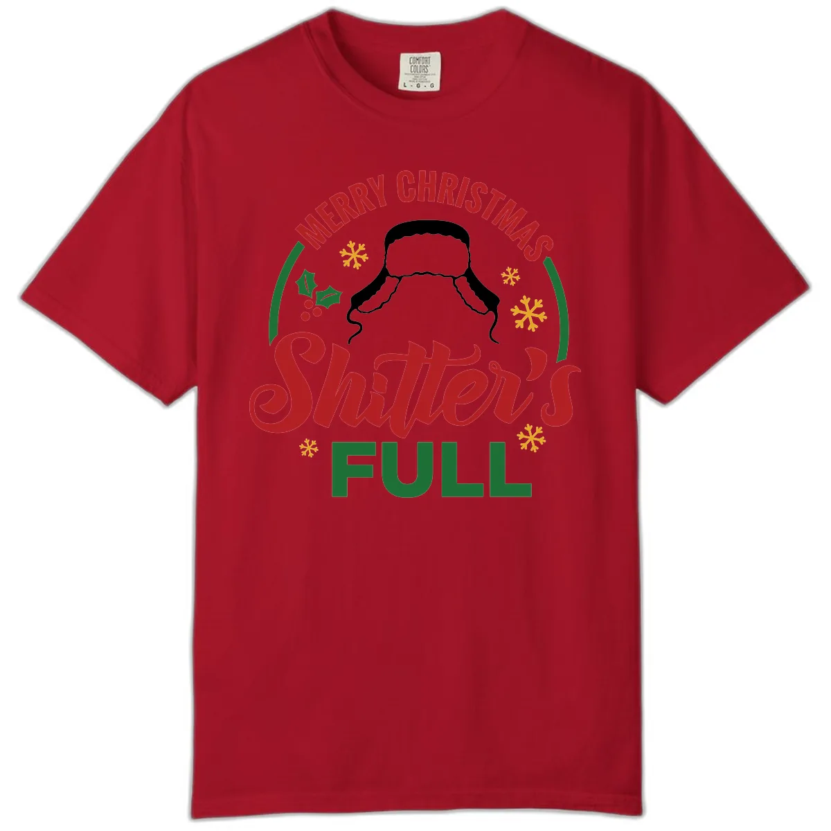 Christmas Shitter's Full Graphic Comfort Color in Red